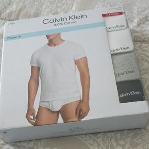 Calvin Klein Men's Undershirts 4-Pack - White, Gray, Black